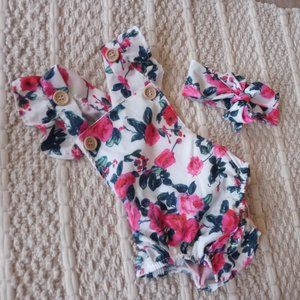 Rose Romper with Headband